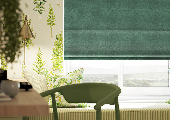 Florence Faux Suede, Fern Green - Roman Blind - Image 5